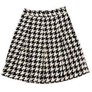 Merona Houndstooth Cotton A-Line Skirt Size 2